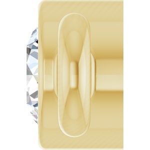14K Yellow Gold 2 mm Round Lab-Grown Moissanite Link