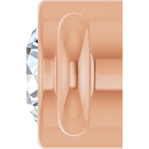 14K Rose Gold 2 mm Round Lab-Grown Moissanite Link