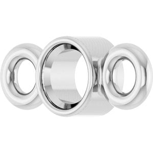18K White Gold 2 mm Round Bezel-Set Link
