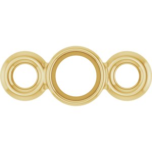 14K Yellow Gold 2 mm Round Bezel-Set Link