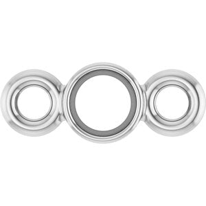 18K White Gold 2 mm Round Bezel-Set Link