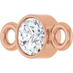 14K Rose Gold .07 CT Natural Diamond Link