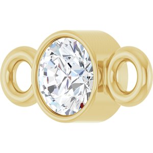 14K Yellow Gold .07 CT Lab-Grown Diamond Bezel-Set Link