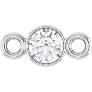 Platinum .07 CT Natural Diamond Bezel-Set Link