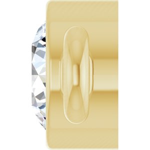 14K Yellow Gold .07 CT Lab-Grown Diamond Bezel-Set Link