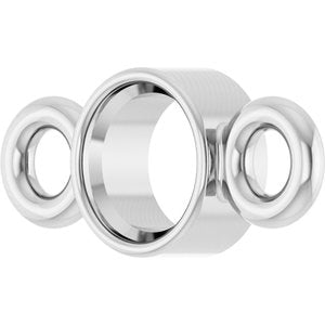 14K White Gold 2.5 mm Round Bezel-Set Link