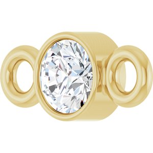 14K Yellow Gold .06 CT Lab-Grown Diamond Bezel-Set Link