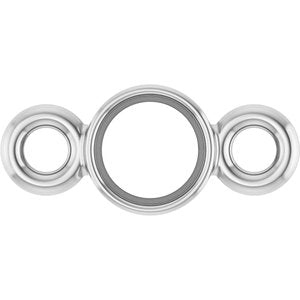 14K White Gold 2.5 mm Round Bezel-Set Link