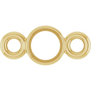18K Yellow Gold 2.5 mm Round Bezel-Set Link