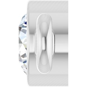 Platinum .06 CT Natural Diamond Bezel-Set Link