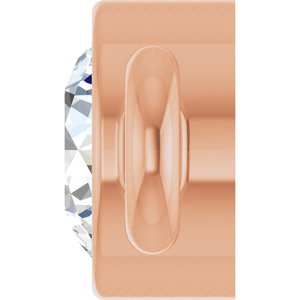 14K Rose Gold .06 CT Lab-Grown Diamond Bezel-Set Link