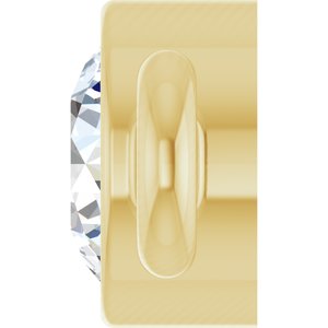 14K Yellow Gold .06 CT Lab-Grown Diamond Bezel-Set Link