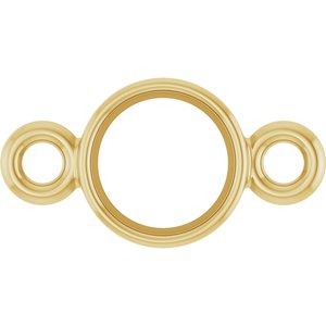 14K Yellow Gold 3.5 mm Round Bezel-Set Link