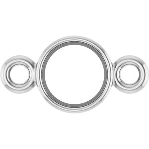 Platinum 3.5 mm Round Bezel-Set Link