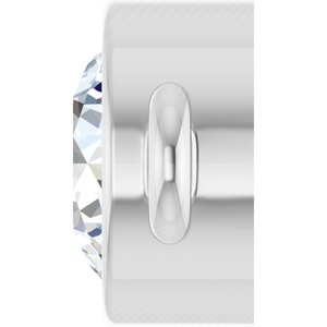 14K White Gold 1/6 CT Lab-Grown Diamond Bezel-Set Link