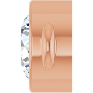 14K Rose Gold 1/6 CT Lab-Grown Diamond Bezel-Set Link
