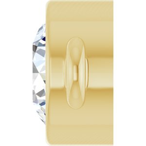 14K Yellow Gold 1/6 CT Lab-Grown Diamond Bezel-Set Link