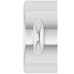 14K White Gold 3.5 mm Round Bezel-Set Link