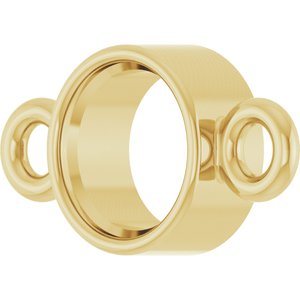 18K Yellow Gold 3.5 mm Round Bezel-Set Link