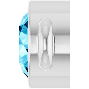 14K White Gold Natural Aquamarine Link