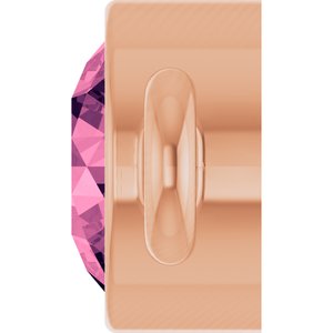 14K Rose Gold Natural Pink Tourmaline Link