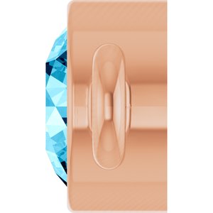 14K Rose Gold Natural Aquamarine Link