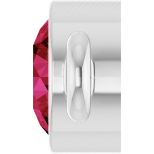 14K White Gold Natural Ruby Link