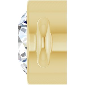 14K Yellow Gold Natural White Sapphire Link