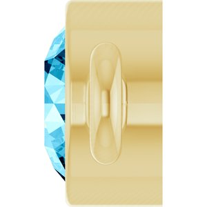 14K Yellow Gold Natural Aquamarine Link