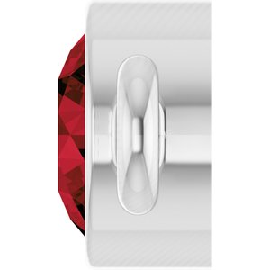 14K White Gold Natural Mozambique Garnet Link