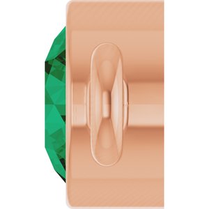 14K Rose Gold Lab-Grown Emerald Link