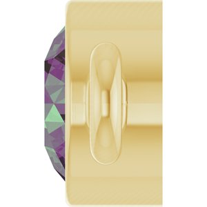 14K Yellow Gold Natural Alexandrite Link