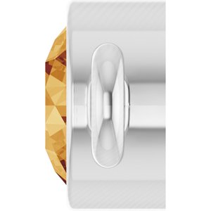 14K White Gold Natural Citrine Link