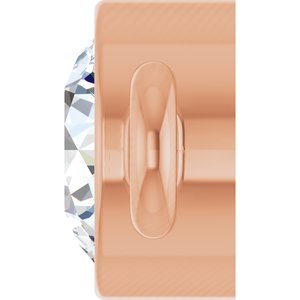 14K Rose Gold Natural White Sapphire Link