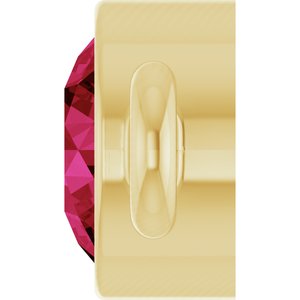 14K Yellow Gold Natural Ruby Link