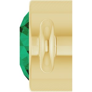 14K Yellow Gold Natural Emerald Link