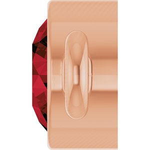 14K Rose Gold Natural Mozambique Garnet Link