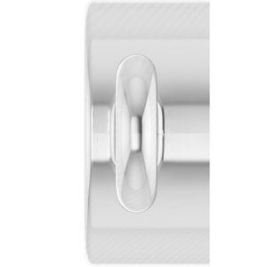 Platinum 3 mm Round Bezel-Set Link