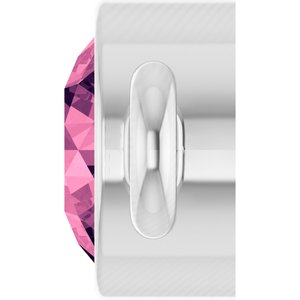 14K White Gold Natural Pink Tourmaline Link