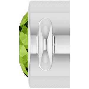 14K White Gold Natural Peridot Link