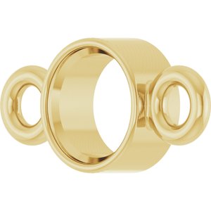 14K Yellow Gold 3 mm Round Bezel-Set Link