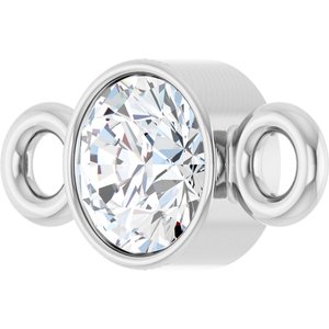Platinum 1/10 CT Natural Diamond Bezel-Set Link