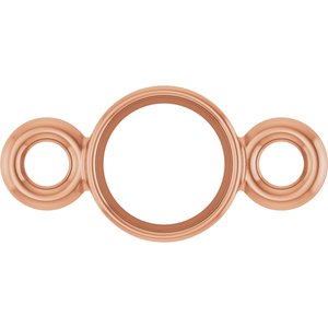 14K Rose Gold 3.5 mm Round Bezel-Set Link