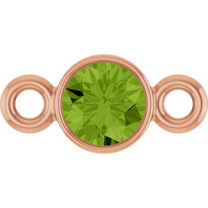 14K Rose Gold Natural Peridot Link