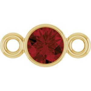 14K Yellow Gold Natural Mozambique Garnet Link