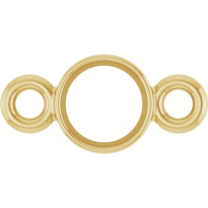 14K Yellow Gold 3 mm Round Bezel-Set Link
