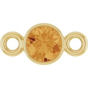 14K Yellow Gold Natural Citrine Link