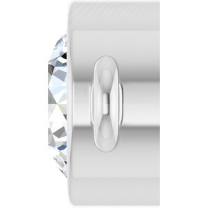 14K White Gold 1/5 CT Natural Diamond Link