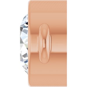 14K Rose Gold 1/5 CT Natural Diamond Link