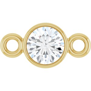 14K Yellow Gold 1/8 CT Natural Diamond Link